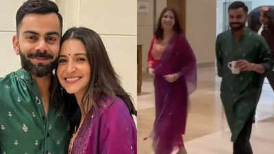 When Anushka Sharma hid her baby bump while attending Team India’s Diwali party with Virat Kohli – WATCH | Hindi Movie News When Anushka Sharma hid her baby bump while attending Team India’s Diwali party with Virat Kohli – WATCH | Hindi Movie News